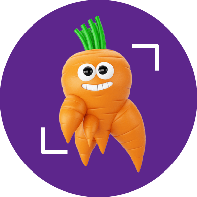 Pinch to resize the vegetables